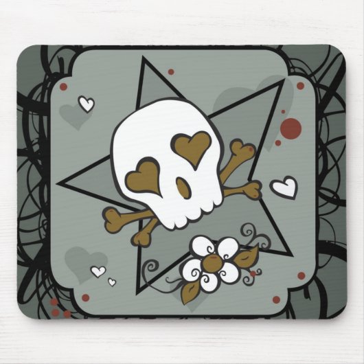 Tattoo Skull Mousepad Muismat (Voorkant)