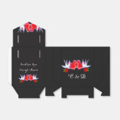 Tattoo slik harten en Rozen ontwerp Bedankdoosjes (Uitgevouwen)