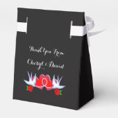 Tattoo slik harten en Rozen ontwerp Bedankdoosjes (Achterkant)