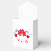 Tattoo slik harten en Rozen ontwerp Bedankdoosjes (Geopend)