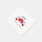 Tattoo slik harten en Rozen ontwerp Servetten (Hoek)