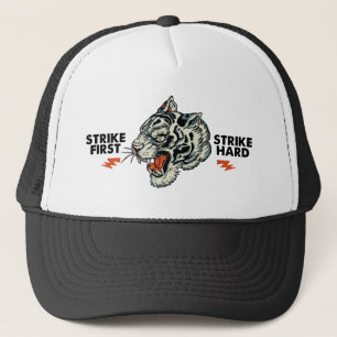 Tattoo slogan strike first trucker pet