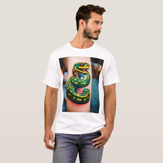 Tattoo Snake T-shirt (Voorkant volledig)