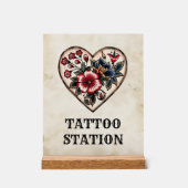 Tattoo Station Retro Flash Sailor Heart Party Acryl Bord (Voorkant)