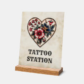 Tattoo Station Retro Flash Sailor Heart Party Acryl Bord (Hoek)