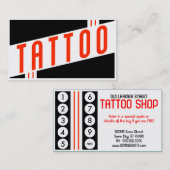 tattoo-stempelkaart klantenkaartje (Voorkant / Achterkant)