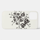 Tattoo stijl Abstracte Floral met puntige bladeren Case-Mate iPhone Case (Achterkant (horizontaal))