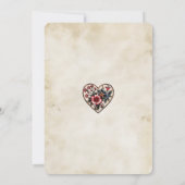 Tattoo stijl hart dolk retro Vrijgezellenfeest Kaart (Achterkant)