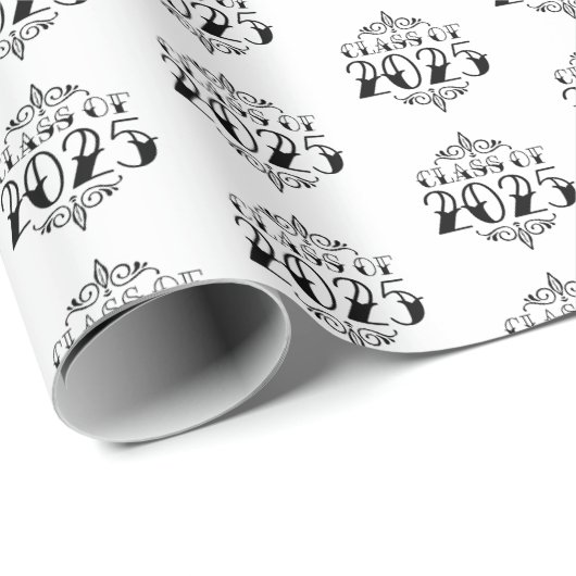 Tattoo Stijl Klasse van 2025 Afstuderen Cadeaupapier (Rol Hoek)