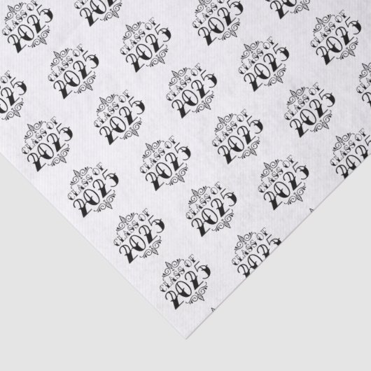 Tattoo Stijl Klasse van 2025 Afstuderen Tissuepapier (Detail)