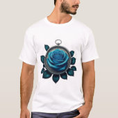 Tattoo-stijl Roos Compass T-Shirt - Symbool van Li (Voorkant)