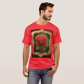 Tattoo-stijl Roos kompas T-shirt (Voorkant volledig)