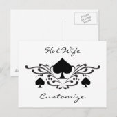 Tattoo-stijl Scroll Black Spades Thunder_Cove Briefkaart (Voorkant / Achterkant)