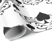 Tattoo-stijl Scroll Black Spades Thunder_Cove Cadeaupapier (Rol Hoek)