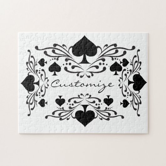 Tattoo-stijl Scroll Black Spades Thunder_Cove Legpuzzel (Horizontaal)