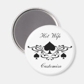 Tattoo-stijl Scroll Black Spades Thunder_Cove Magneet (Voorkant / Achterkant)