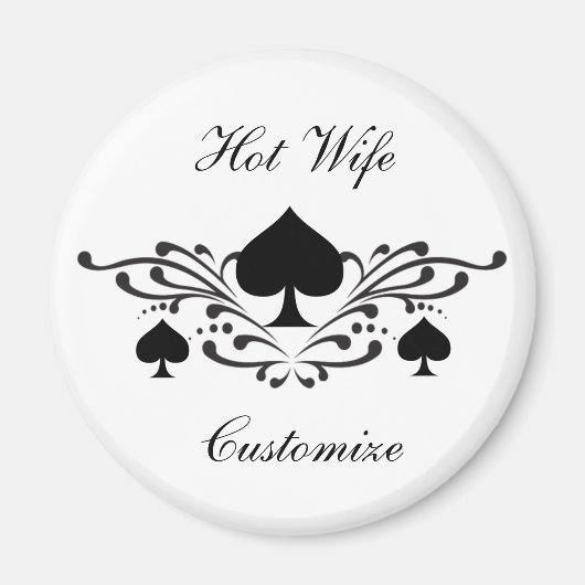 Tattoo-stijl Scroll Black Spades Thunder_Cove Magneet (Voorkant)