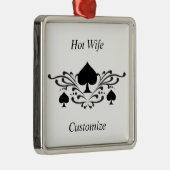 Tattoo-stijl Scroll Black Spades Thunder_Cove Metalen Ornament (Rechts)