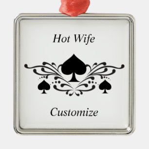 Tattoo-stijl Scroll Black Spades Thunder_Cove Metalen Ornament