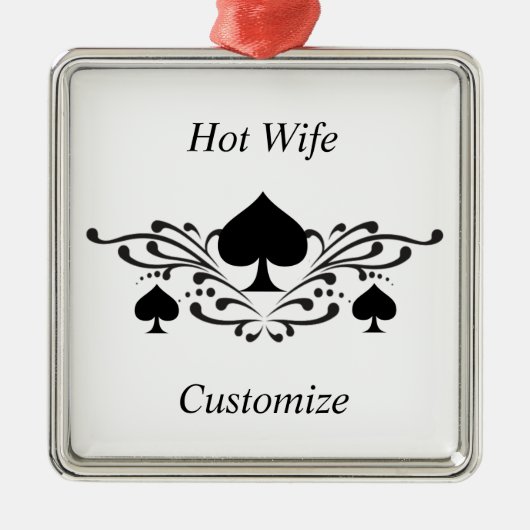 Tattoo-stijl Scroll Black Spades Thunder_Cove Metalen Ornament (Voorkant)