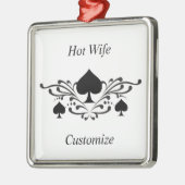 Tattoo-stijl Scroll Black Spades Thunder_Cove Metalen Ornament (Links)