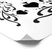 Tattoo-stijl Scroll Black Spades Thunder_Cove Poster (Hoek)