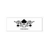 Tattoo-stijl Scroll Black Spades Thunder_Cove Rubberstempel (Gestempeld)
