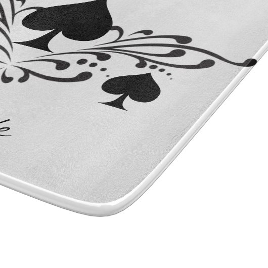 Tattoo-stijl Scroll Black Spades Thunder_Cove Snijplank (Hoek)