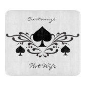 Tattoo-stijl Scroll Black Spades Thunder_Cove Snijplank (Voorkant)