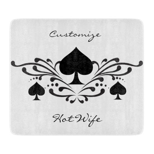 Tattoo-stijl Scroll Black Spades Thunder_Cove Snijplank (Voorkant)