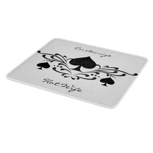 Tattoo-stijl Scroll Black Spades Thunder_Cove Snijplank (Hoek)