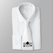 Tattoo-stijl Scroll Black Spades Thunder_Cove Stropdas (Gebonden)