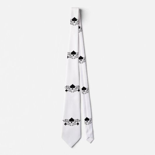 Tattoo-stijl Scroll Black Spades Thunder_Cove Stropdas (Voorkant)