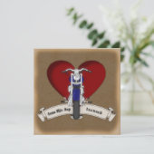 Tattoo Stijlmotor en uitnodiging voor hedendaagse  (Staand voorkant)