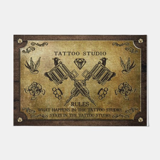 Tattoo Studio Doormat, Tattoo Lovers Deurmat (Voorkant)