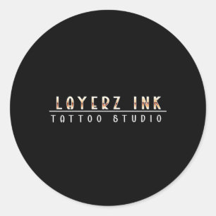 Tattoo Studio Line Ronde Sticker