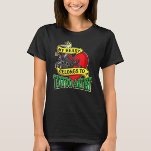 Tattoo Studio-tatoïst Mijn hart behoort tot een ta T-shirt