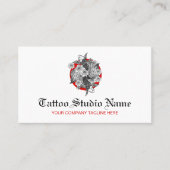 Tattoo Studio, Tattoo artiest - Koi Fish Logo Art Visitekaartje (Voorkant)