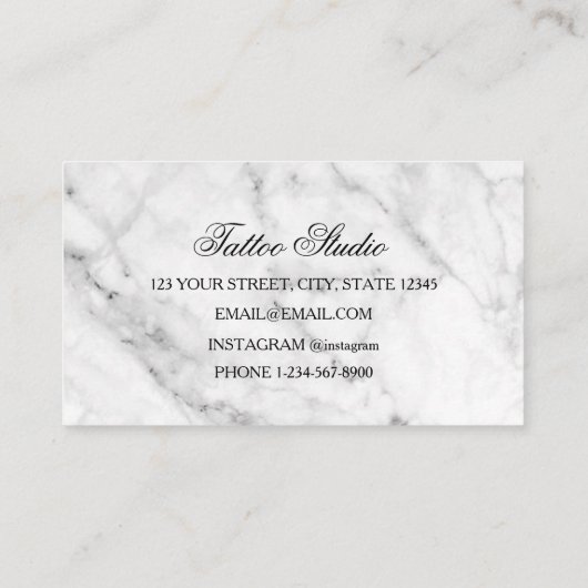 Tattoo Studio Visitekaartje (Achterkant)