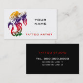 Tattoo Studio Visitekaartjes Dragon (Voorkant / Achterkant)
