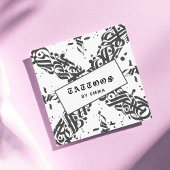 Tattoo Style Calligraphy Cool Typography Modern Vierkante Visitekaartje
