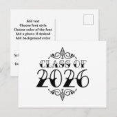 Tattoo Style Class of 2026 Graduation Briefkaart (Voorkant / Achterkant)
