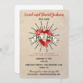 Tattoo Style Elopement Aankondiging en feest (Voorkant / Achterkant)