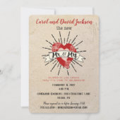 Tattoo Style Elopement Aankondiging en feest (Voorkant)