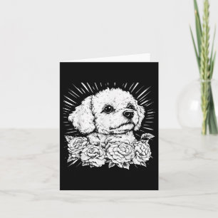 Tattoo Style Lover Bichon Frise Retro Dog Kaart