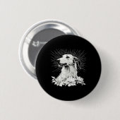 Tattoo Style Lover Borzoi Retro Dog Ronde Button 5,7 Cm (Voorkant /achterkant)