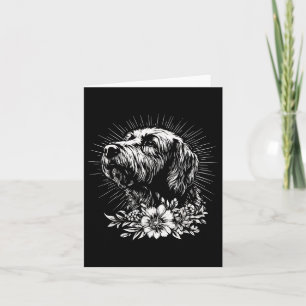 Tattoo Style Lover Briard Retro Dog _1 Kaart
