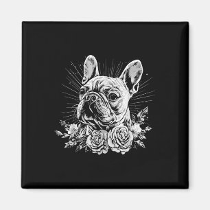 Tattoo Style Lover Franse Bulldog Retro Dog _1 Magneet