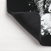 Tattoo Style Lover Papillon Retro Dog _1 Muismat (Hoek)