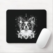 Tattoo Style Lover Papillon Retro Dog _1 Muismat (Met muis)